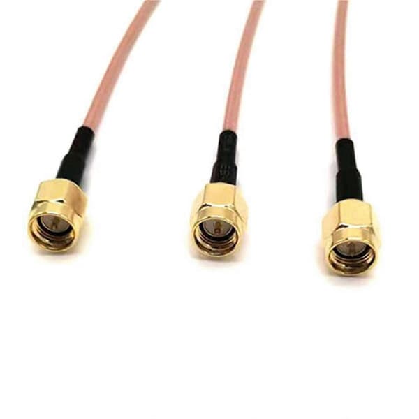 3-pack RF-koaxialkabel SMA-delare SMA hane till dubbla SMA-hon