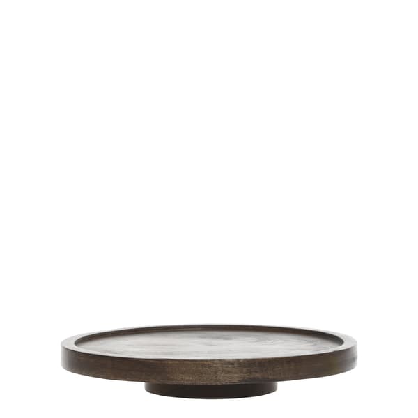 Tours Serveringsfad med drejefod 28 cm – Mangotræ | Chic Antique Brun brown