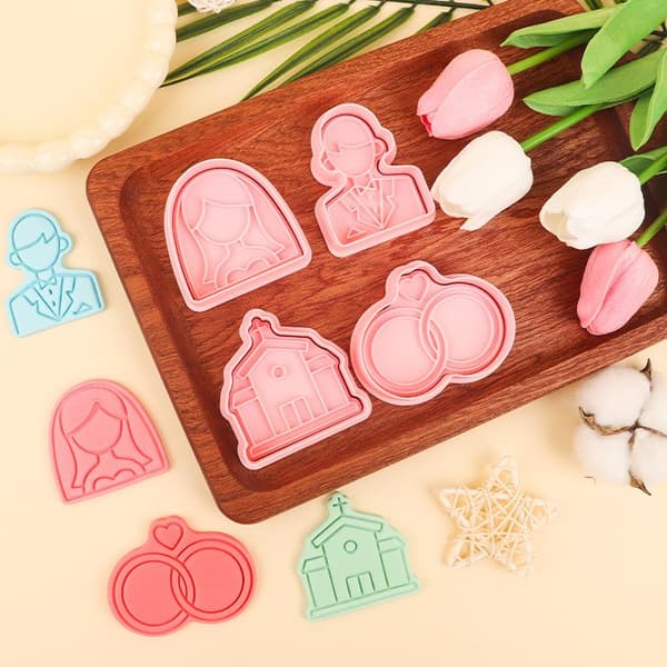 1/4 stk 3D Valentinsdag kageforme kiksform stempel A2