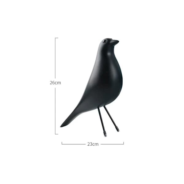 Fugleskulptur håndverk fuglehusdekorasjon HVIT hvit