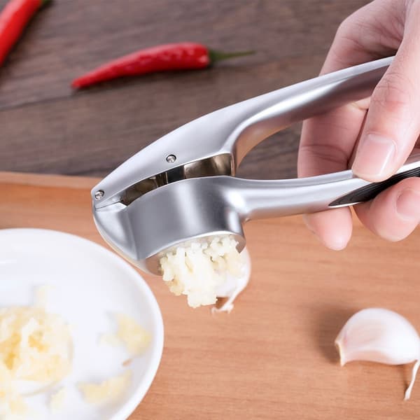 Garlic Garlic Press Zinc Alloy Garlic Grinder Press Tool Silver silver