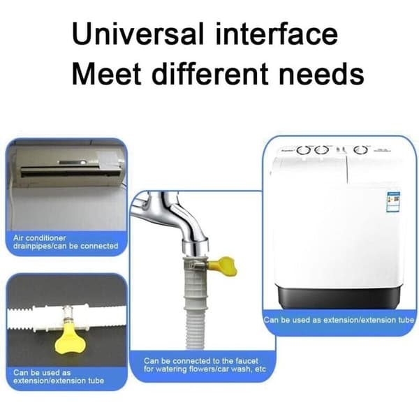 Dräneringsslangkit Luftkonditionering Tvättmaskin TPE Vit 3m