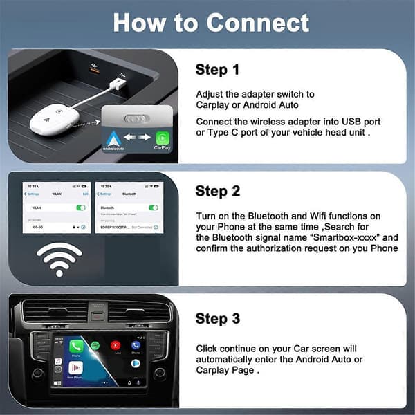 Trådløs Video CarPlay Adapter CarPlay Boks