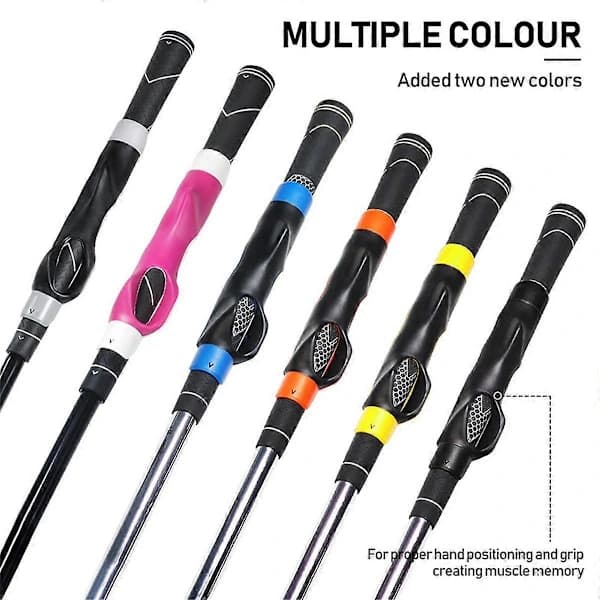 Golf Grip Training Aid Golf Club Shaft for Swing Grip Trainer Left Right Hand Training Aid, Black
