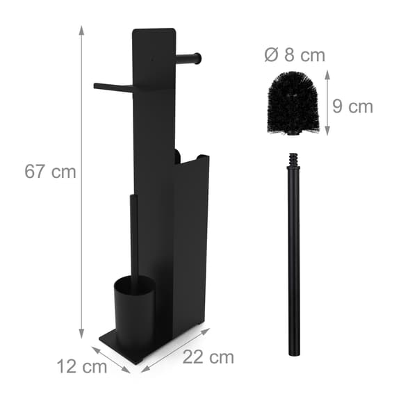 Toiletpapirholder med opbevaring til reserveruller