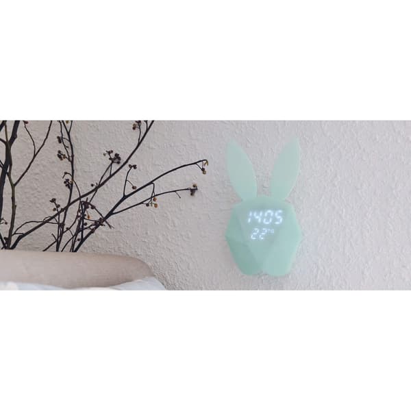 MOB Alarm Clock Rabbit with Night Light Light Blue 420