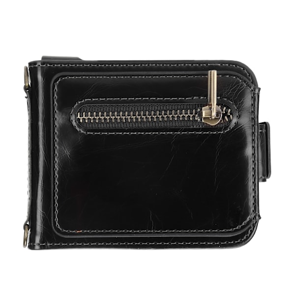 Multifunktionel Wallet Case med Kortholder til Z Flip 3 Foldbar Telefon Læder Etui Mobiltelefontilbehør Sort 0.3