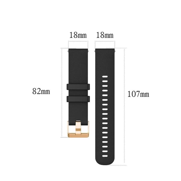 20mm Silikonerem til Garmin Venu 2S Vivoactive 4S 3S med Rosaguldspænde - Grå