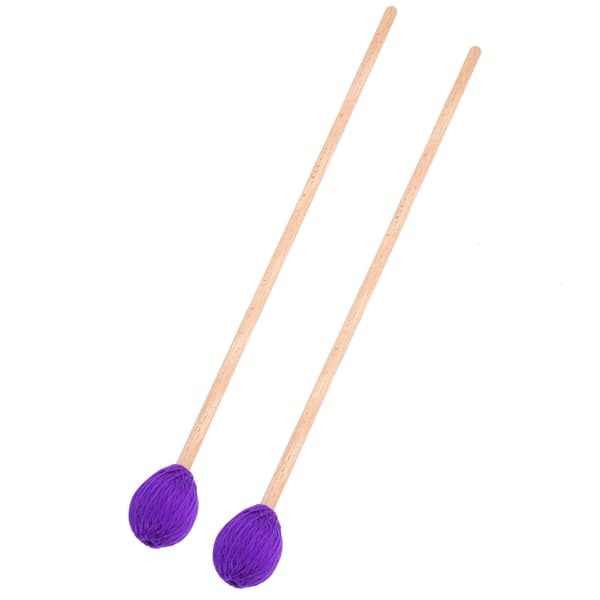 Marimba Mallets Beech Handle Xylophone Accessories Blended Yarn Purple 1 Pair