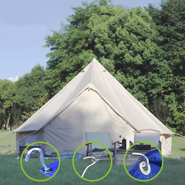 Teltpløkker i aluminiumslegering til camping og fodboldnet - 8 stk.