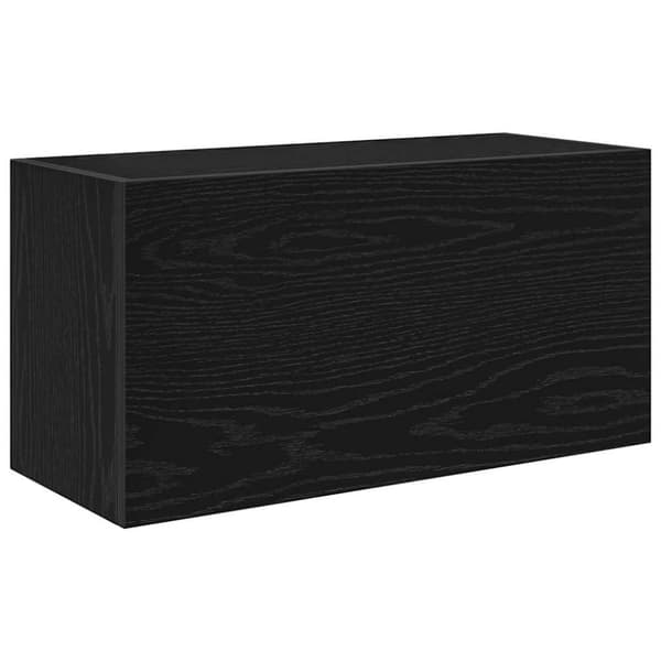 Vægskab til badeværelse sort 60x25x30 cm konstrueret træ