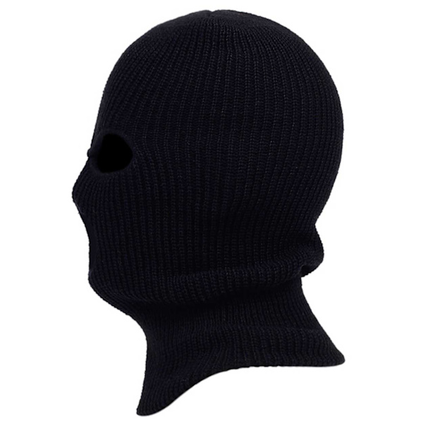 Black Balaclava Ski Mask Robber Hat Black