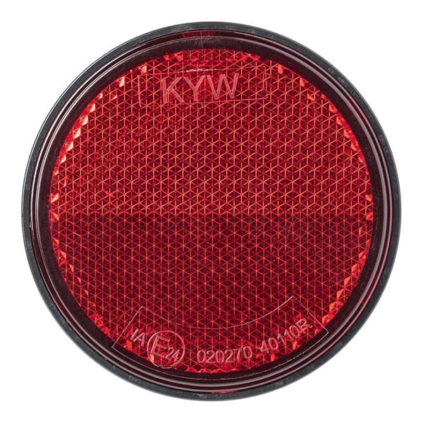 Reflektor rød 60mm med bolt 5mm