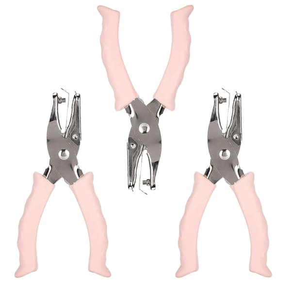 3 Pcs Manual Hole Punch 3mm Single Opening Handheld Ticket Paper Punching Tool Cutting Tool
