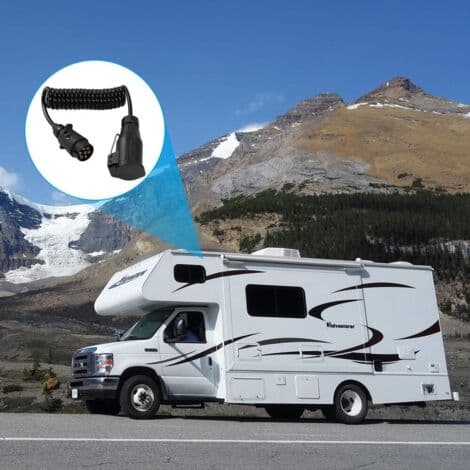 Trailer Extension Cable, 7-13 Pin Trailer Plug, 12V Trailer Extension Cable with Trailer Plug for Car Accessories