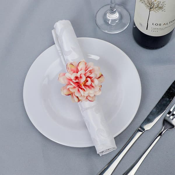 Servettring i tyg, handgjord, modern enkel design, stor, röd