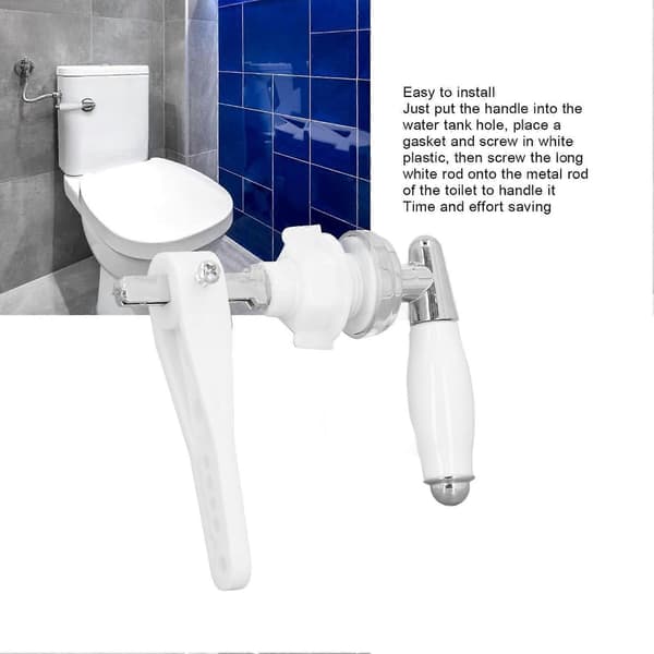 Skyllehåndtag til toiletskyllebeholder, sidemonteret, udskiftningshåndtag til toiletskyllebeholder