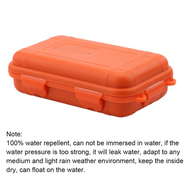 Outdoor Survival Shockproof Waterproof Storage Box Sealed Container Travel Case Orange L