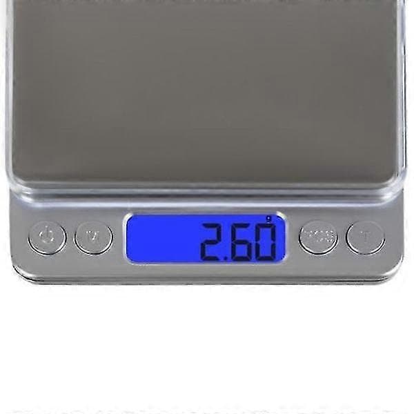 Digitalvægt / Køkkenvægt 0,01g-500g Sølv