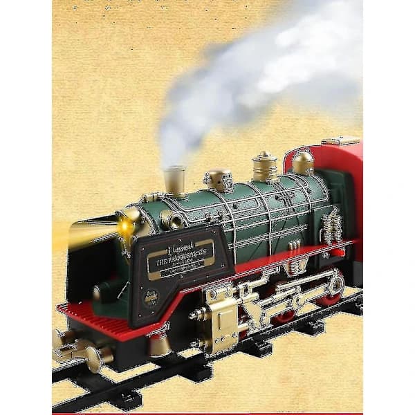 Train Toy Set, Rechargeable Electric Train With Remote Control, Steam, Light and Sound