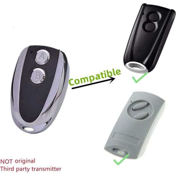 Fjärrkontroll kompatibel med Hörmann Ecostar RSE 2 RSC 2 433.92Mhz (2-pack)