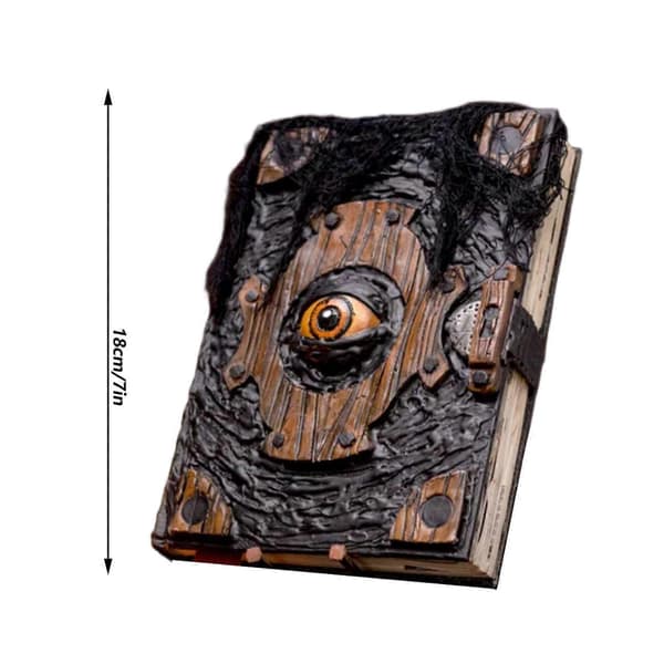 Curse Devil's Eye grøsserdekor Halloween magisk bok dekorasjonsrekvisitt 18x13x4cm