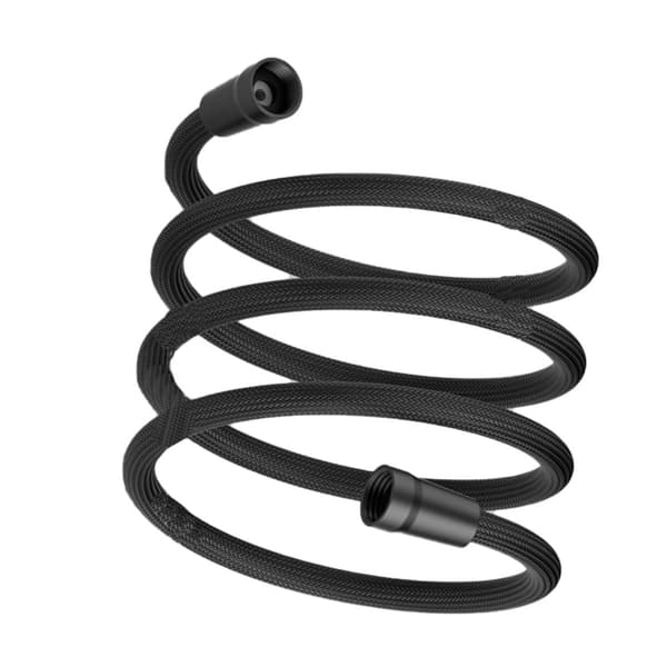 2 Meter Black Nylon Anti-Explosion Shower Hose with PP Cap 100