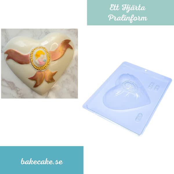 Pralinform Hjerte Sjokoladeform - BWB 21 Transparent transparent