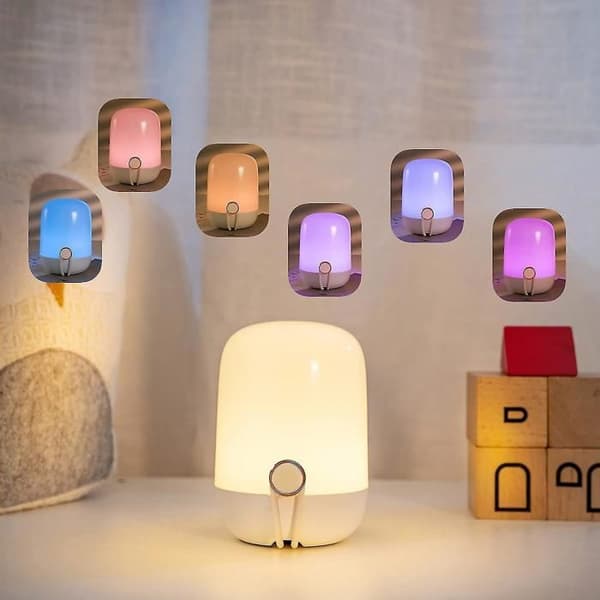 Portable Nursing Night Light, LED Breastfeeding Lamp with Adjustable Brightness and 7 Colors