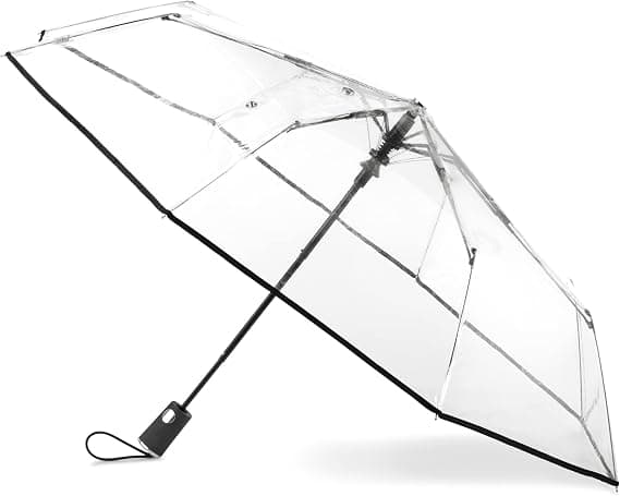 totes Clear Canopy Automatisk Öppningsbar Fällbar Paraply