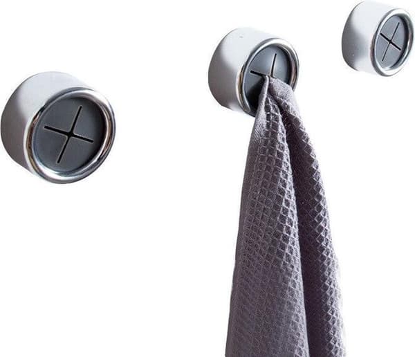 Self-adhesive towel holder - Towel hook - Kitchen towel click system - Towel clip - Child-friendly - 3 pieces