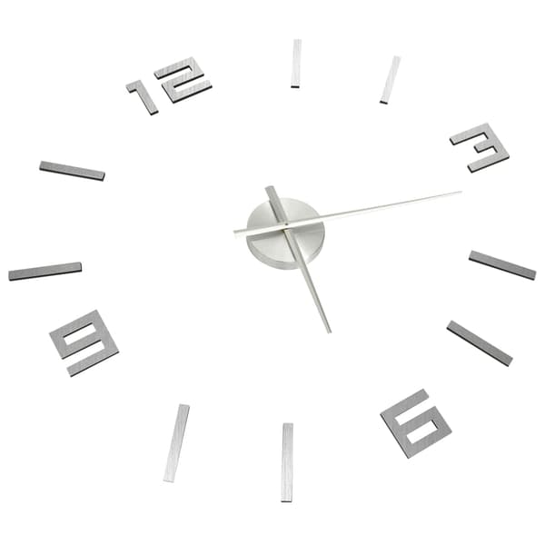vidaXL Vægur 3D moderne design sølv 100 cm XXL Silver silver