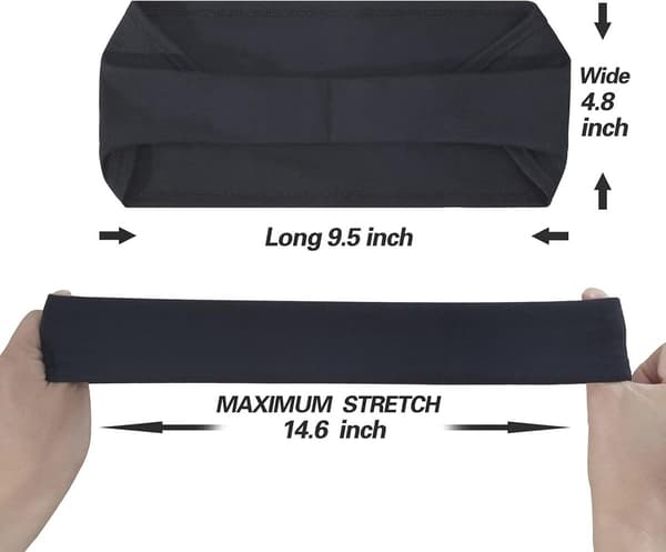 Men's Headband - 5 Pack - Sweat Wicking Headbands for Men