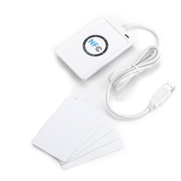 NFC RFID-leser/skriver ACR122U ISO 14443A/b Gratis programvare i hvitt