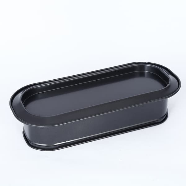 Sort rustfrit stål Springform Pan Non-Stick Belægning, 31,5 * 12,5 * 8,5 cm holder maden frisk og til opbevaring