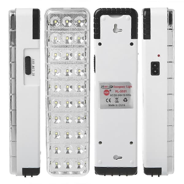 30 LED Multifunksjonell Nødlampe Oppladbar LED Sikkerhetslampe 2 Moduser For Hjemmet