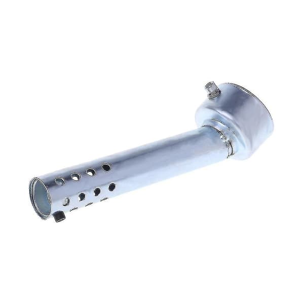 Universal 48mm Motorcykel Vinklet Udstødningsindsats Baffel Db Killer Lyddæmper 175mm Sølv