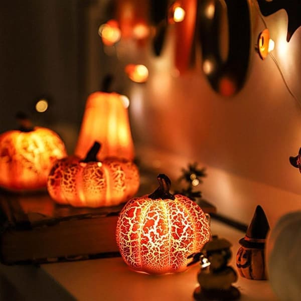 Græskar Efterårsdekoration - Udendørs 3-delt Halloween LED-lys
