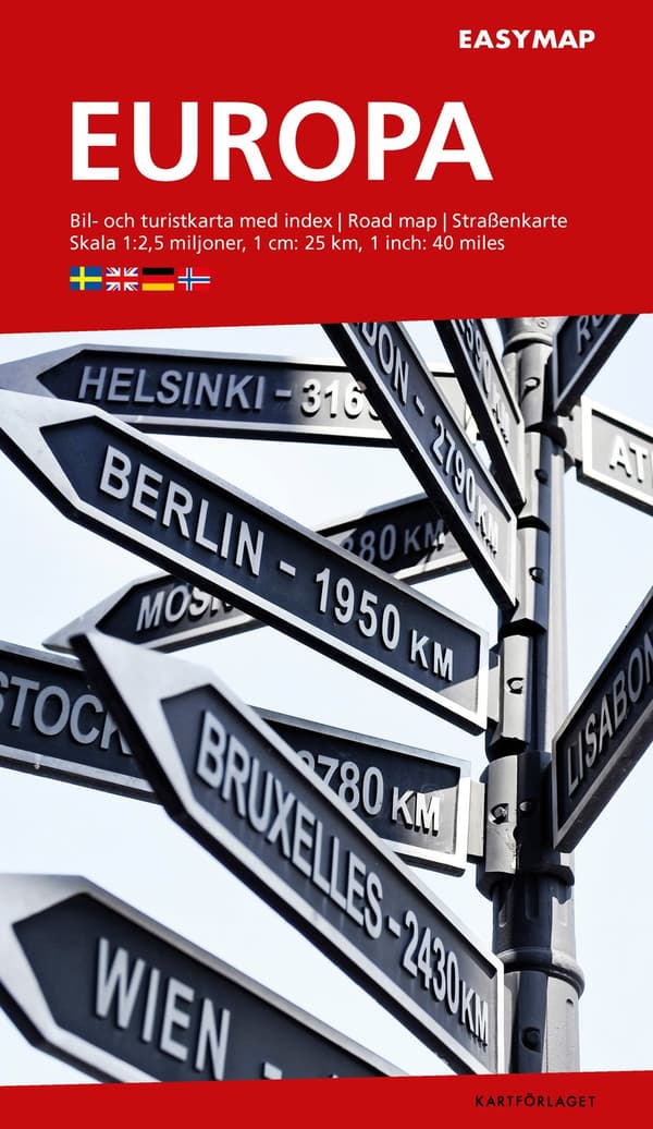 Europa Easymap Kartförlaget 1:2,5m 9789189427785 210