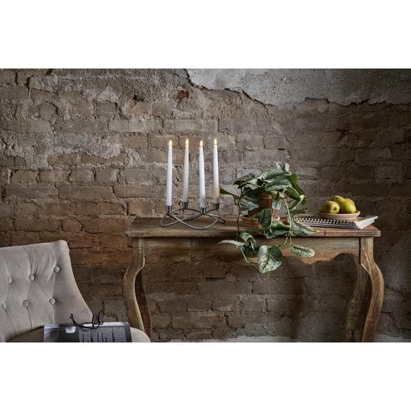 LED Antikke lys 4-pakning med fjernkontroll og timer Vit white