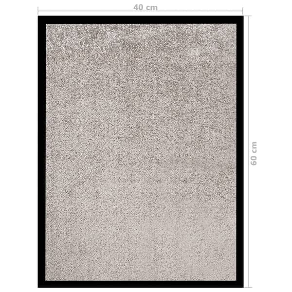 vidaXL Dörrmatta grå 40x60 cm grå gray
