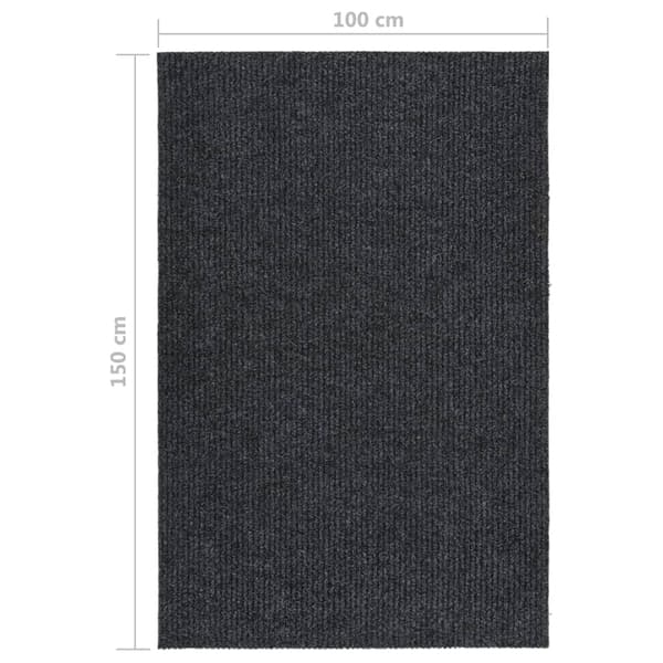 vidaXL Løper 100x150 cm antrasitt Antracit silver