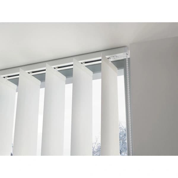 Vertical blind holder with tilt hook, durable plastic, replacement for 127 mm slats, 10 pieces, white