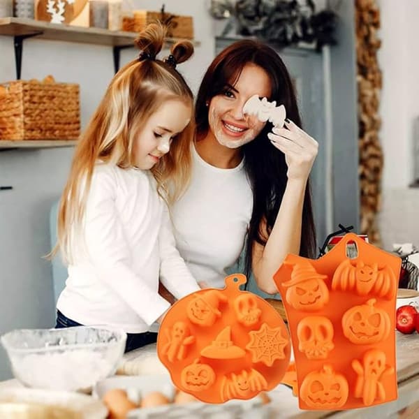 Pieces Halloween Bakformar - Silikonformar - Halloween Spökformar - Pumpaformar