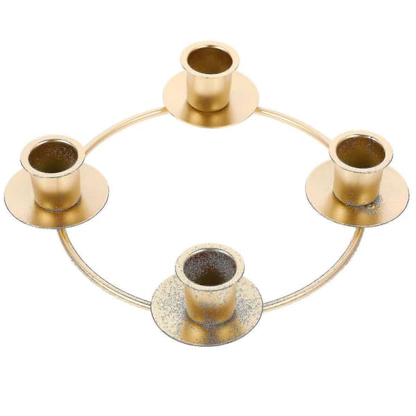 Adventsstake Krans Jern Lysestake Ringformet Lysestake Adventsstake