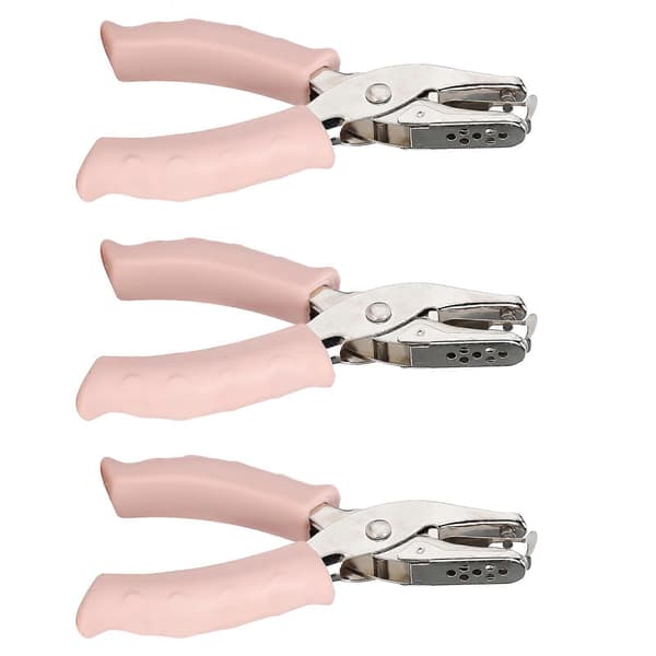 3 Pcs Manual Hole Punch 3mm Single Opening Handheld Ticket Paper Punching Tool Cutting Tool