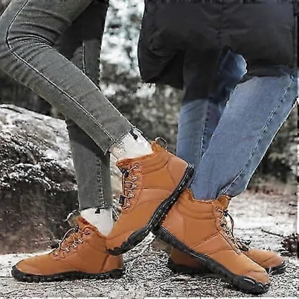 Vinter barfodsvandrestøvler Five Finger sneakers til damer, sort, 4.5 UK, bred pasform