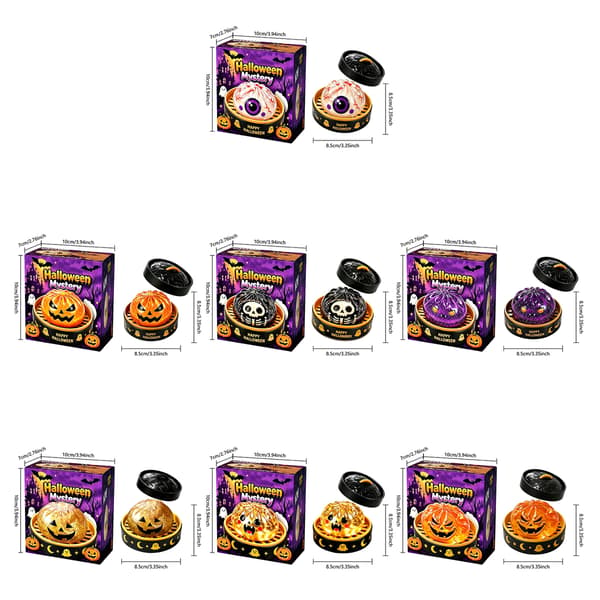 Halloween Klämleksak TPR Mjuk Studsande Stresslindrande Pumpa Ont Uttryck A