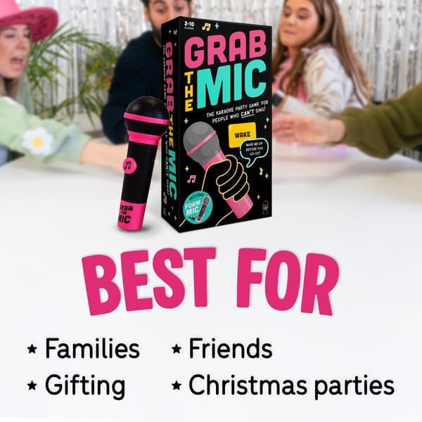 Grab The Mic Karaoke-spel, 2-10 spelare, Hilarious Board Game