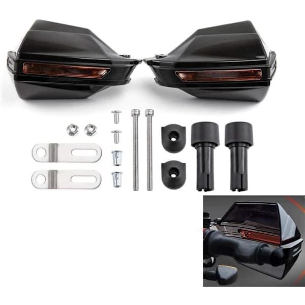 Motorcycle Handguards Handlebar Protector Motorcycle Motocross Scooter Windproof Handlebar Guard - Black